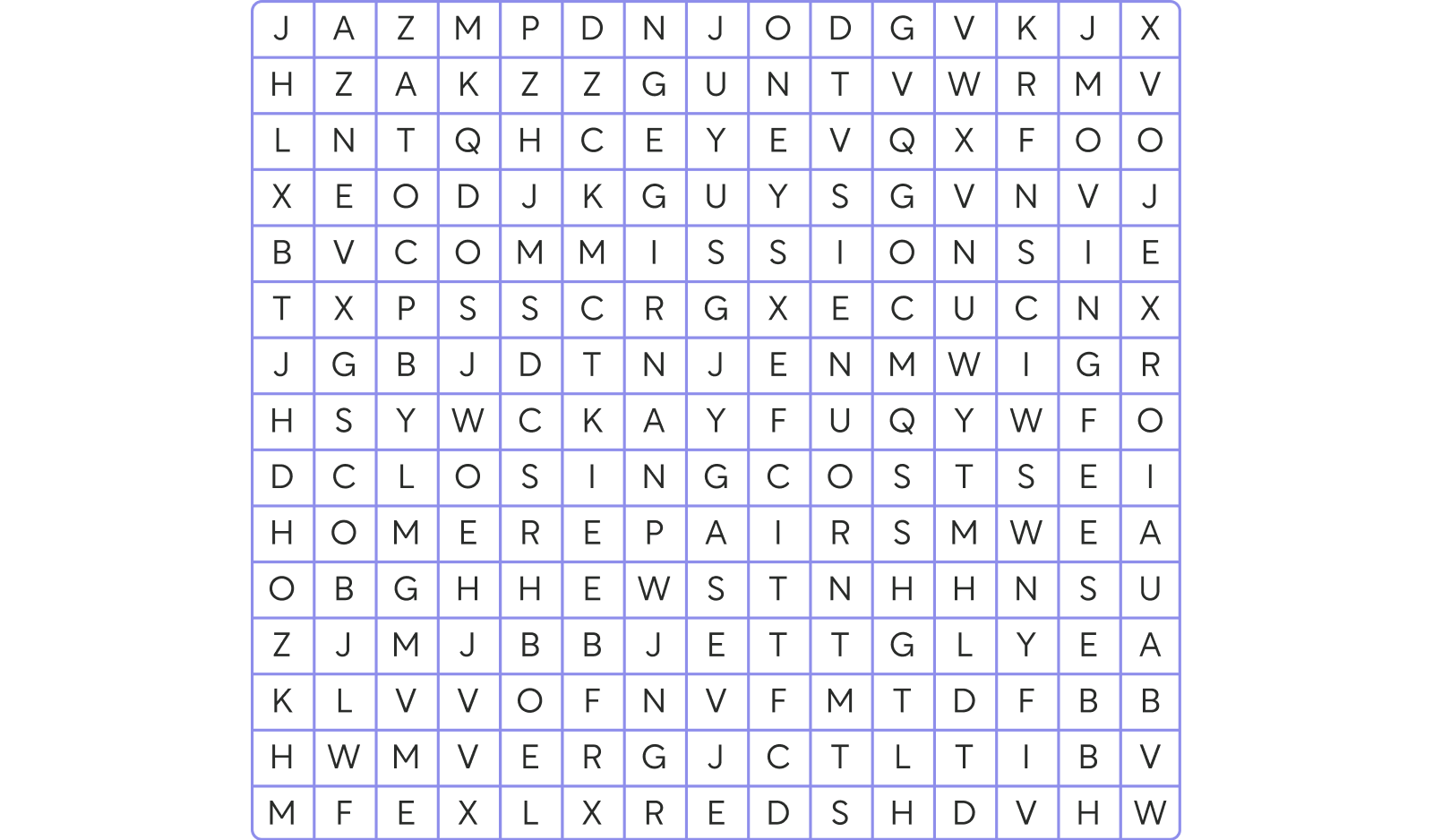 Homedle crossword puzzle