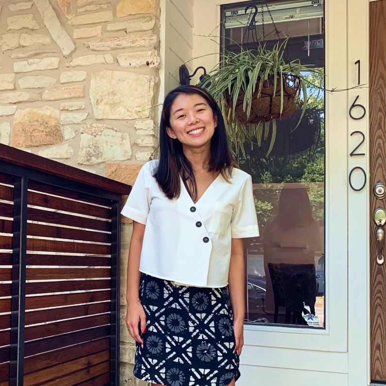 Better Mortgage Client, Tessa Standing Outside of the Front of Their Home