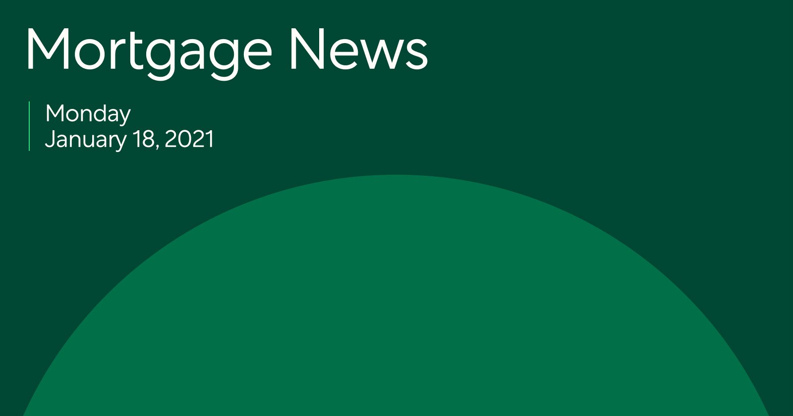 Mortgage News 1/18/2021: Rates Drop, But May Not Stay Down For Long