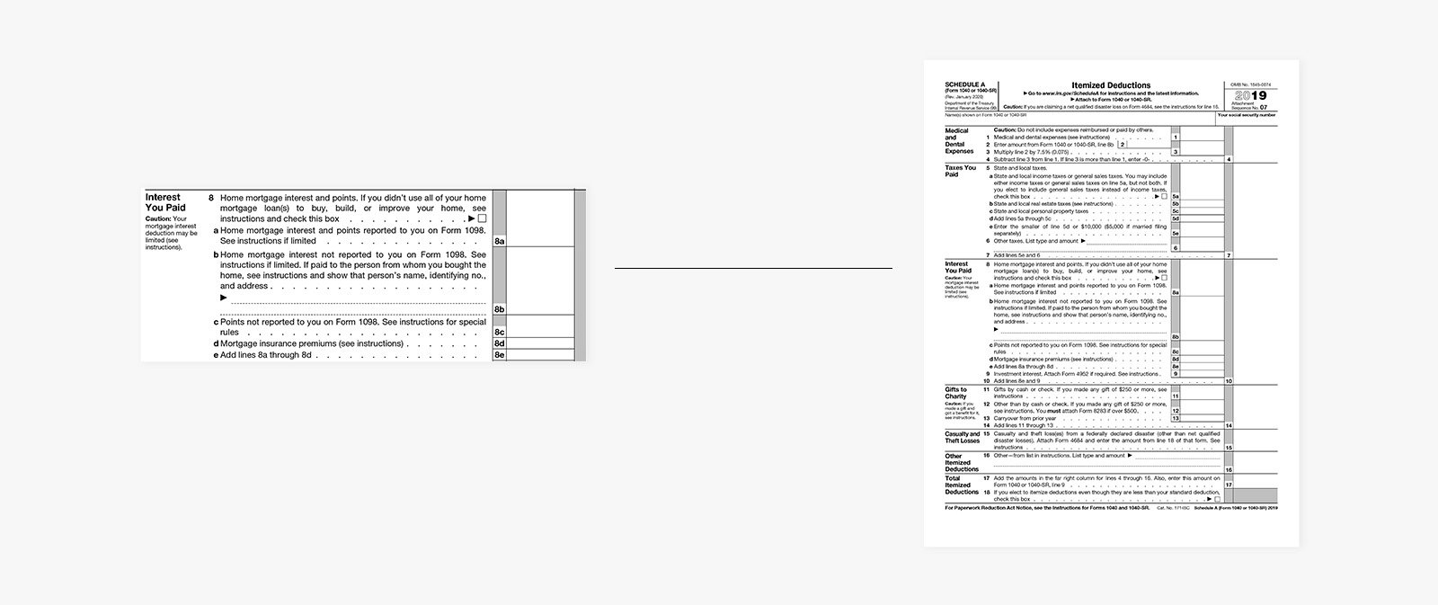 A Sample 1098 Tax Form