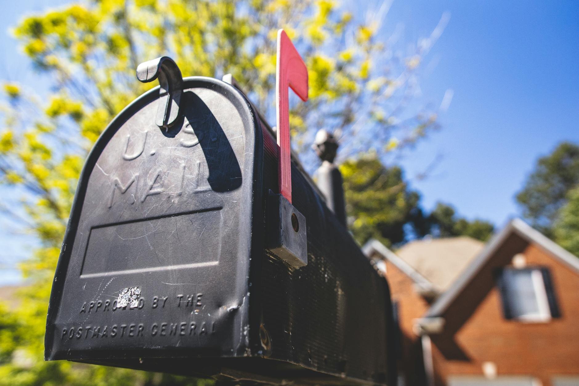 Mailbox with refund check from escrow service