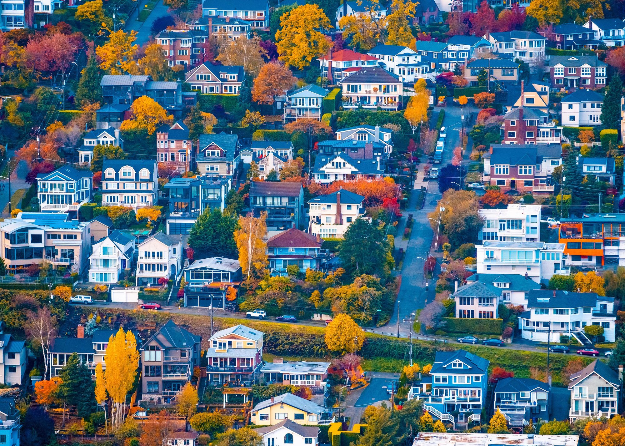 “Aerial shot of Seattle residential area” - Source: CK Foto // Shutterstock