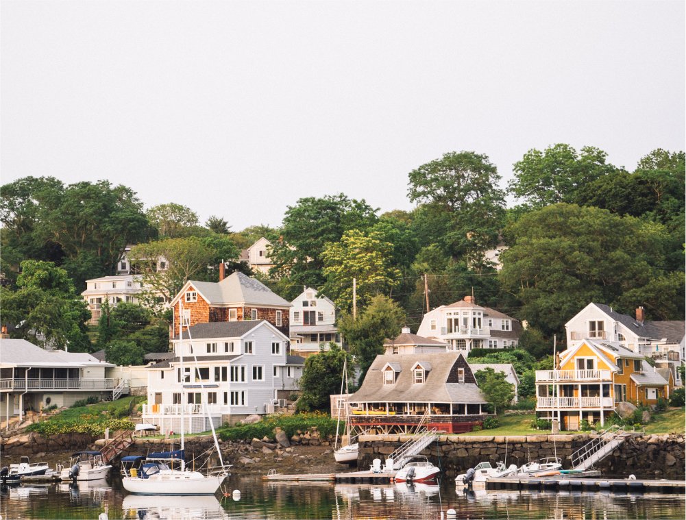 A Group of Homes on a Dock