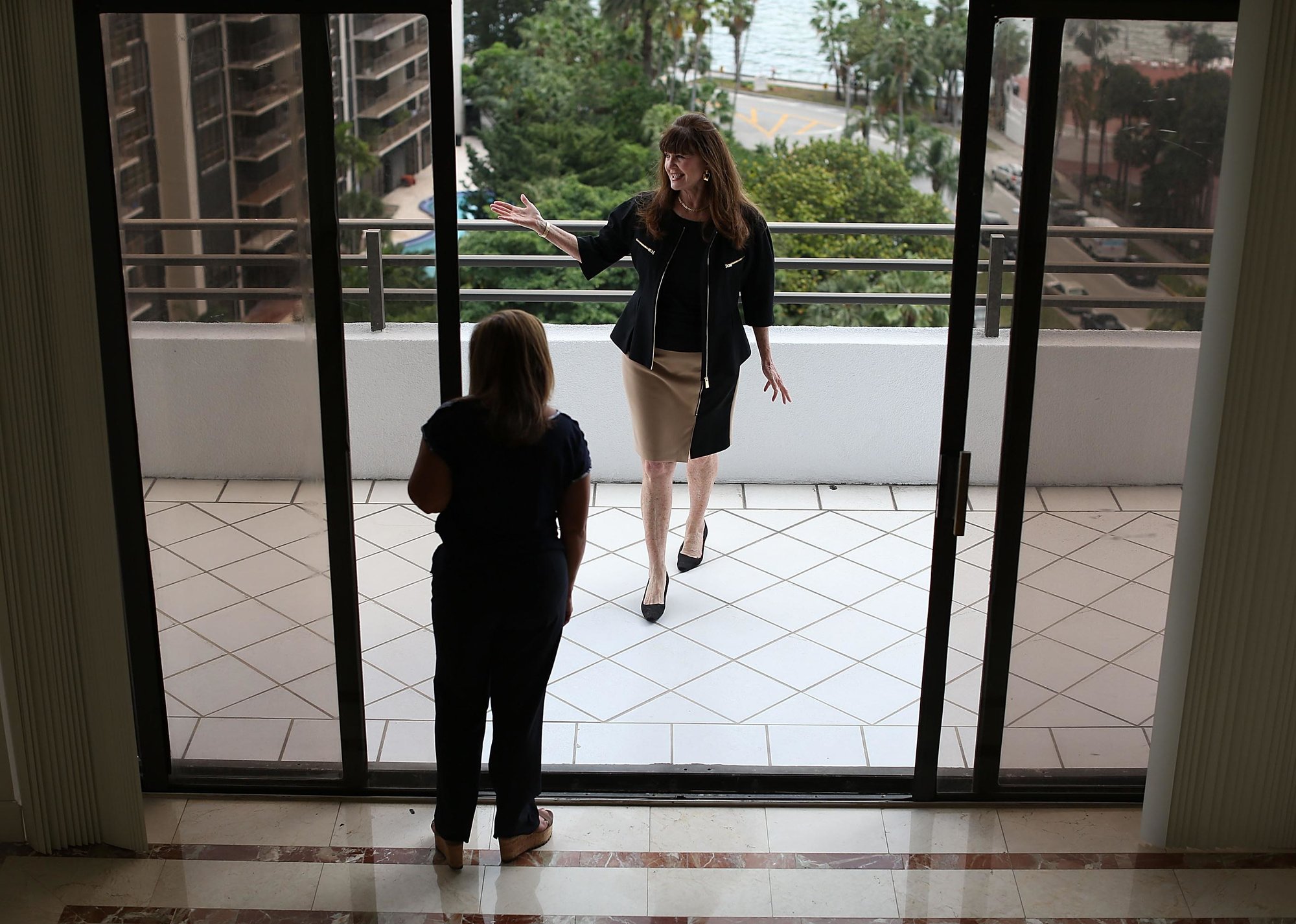 Open balcony with water in distance - Source: Joe Raedle // Getty Images