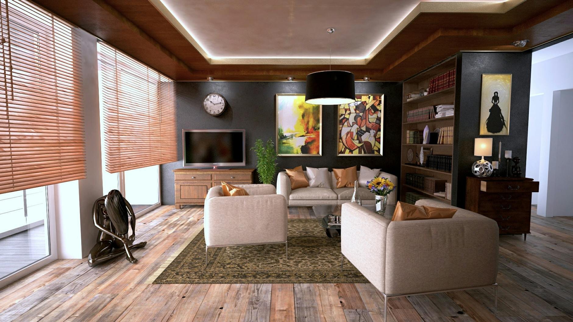 Warm interior of a beautiful home symbolizing comfort and stability—ideal setting to consider when to refinance a mortgage