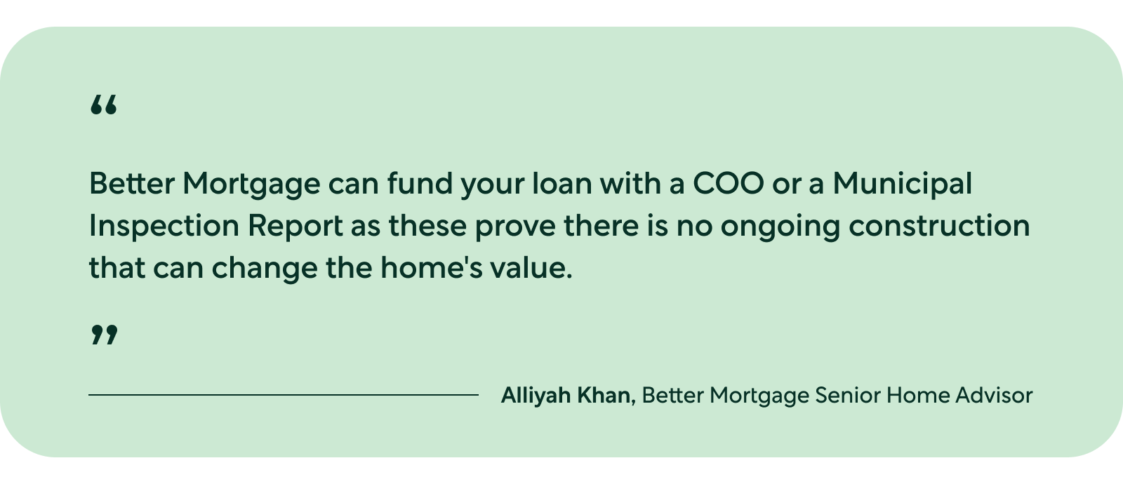 Quote From Better Mortgage Senior Home Advisor