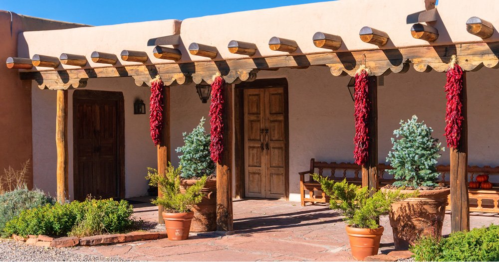 A Pueblo Revival, Southwestern, or Adobe Style House