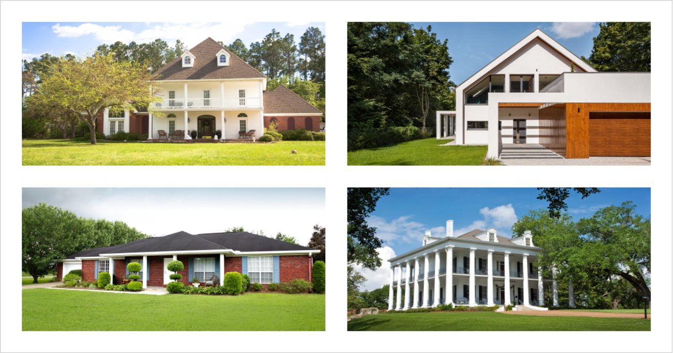 Four types of homes