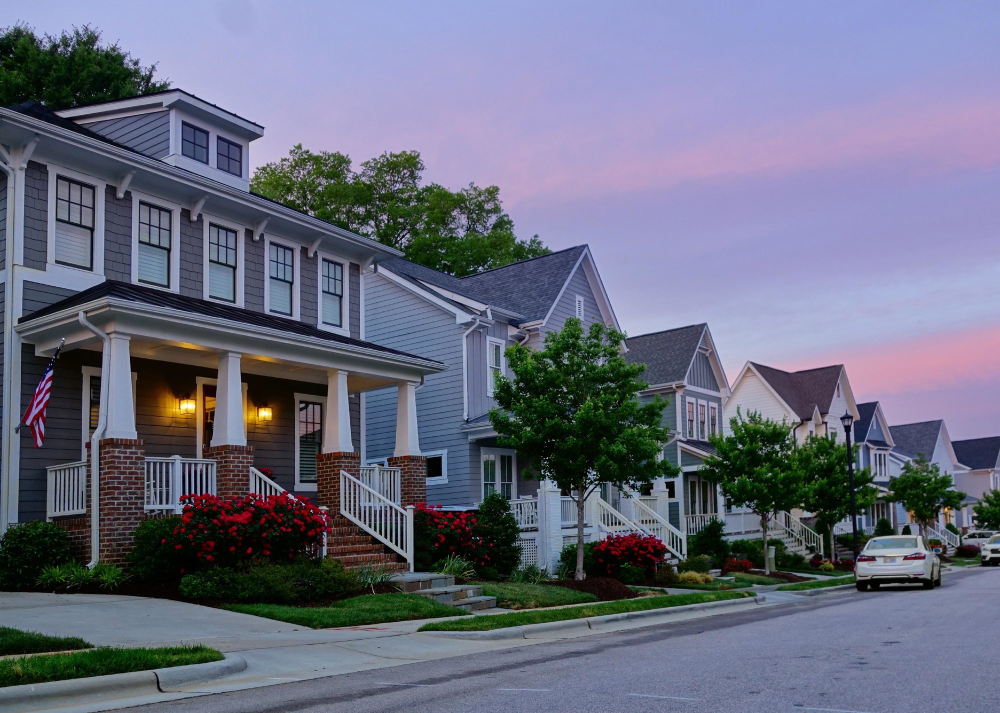 “Residential street with two-story homes” - Source: zimmytws // Shutterstock