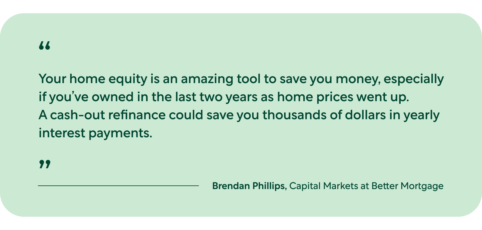 Quote from Better Capital Markets Team Member