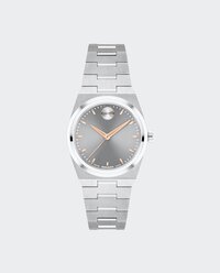 Silver BOLD Quest mini bracelet watch.