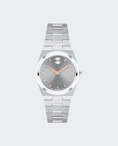 Silver BOLD Quest mini bracelet watch.
