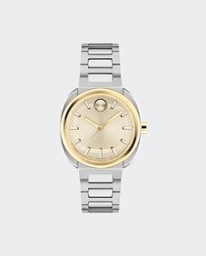 Two tone BOLD Nuvo bracelet watch.