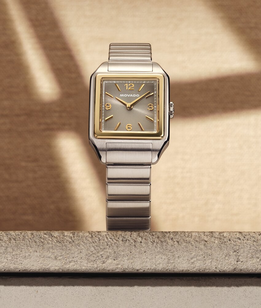 Heritage 1917 watch with silver bracelet and grey dial