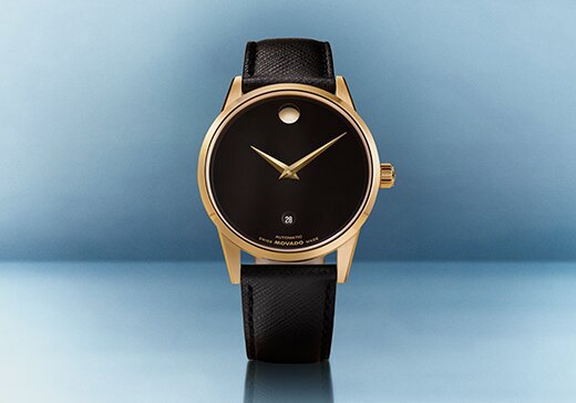 Museum Classic watch with black strap and dial
