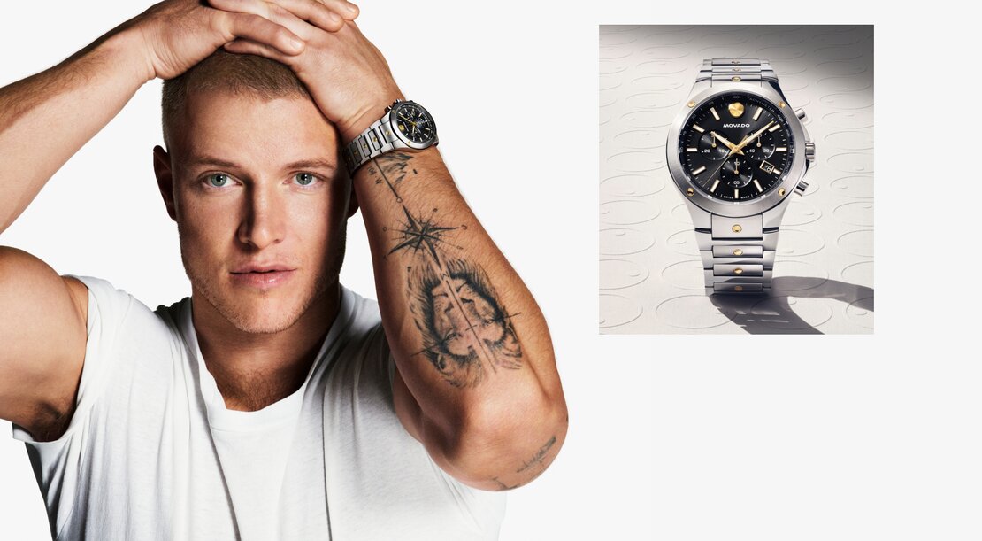 Christian McCaffrey in Movado SE