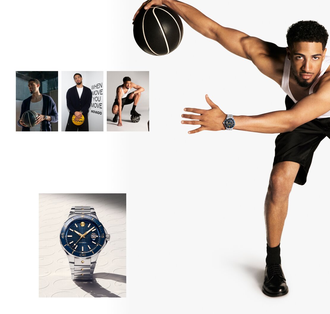 Tyrese Haliburton in Movado SE Diver Automatic