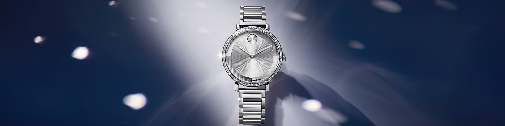 Stainless Steel BOLD Evolution 2.0 watch with crystal bezel.