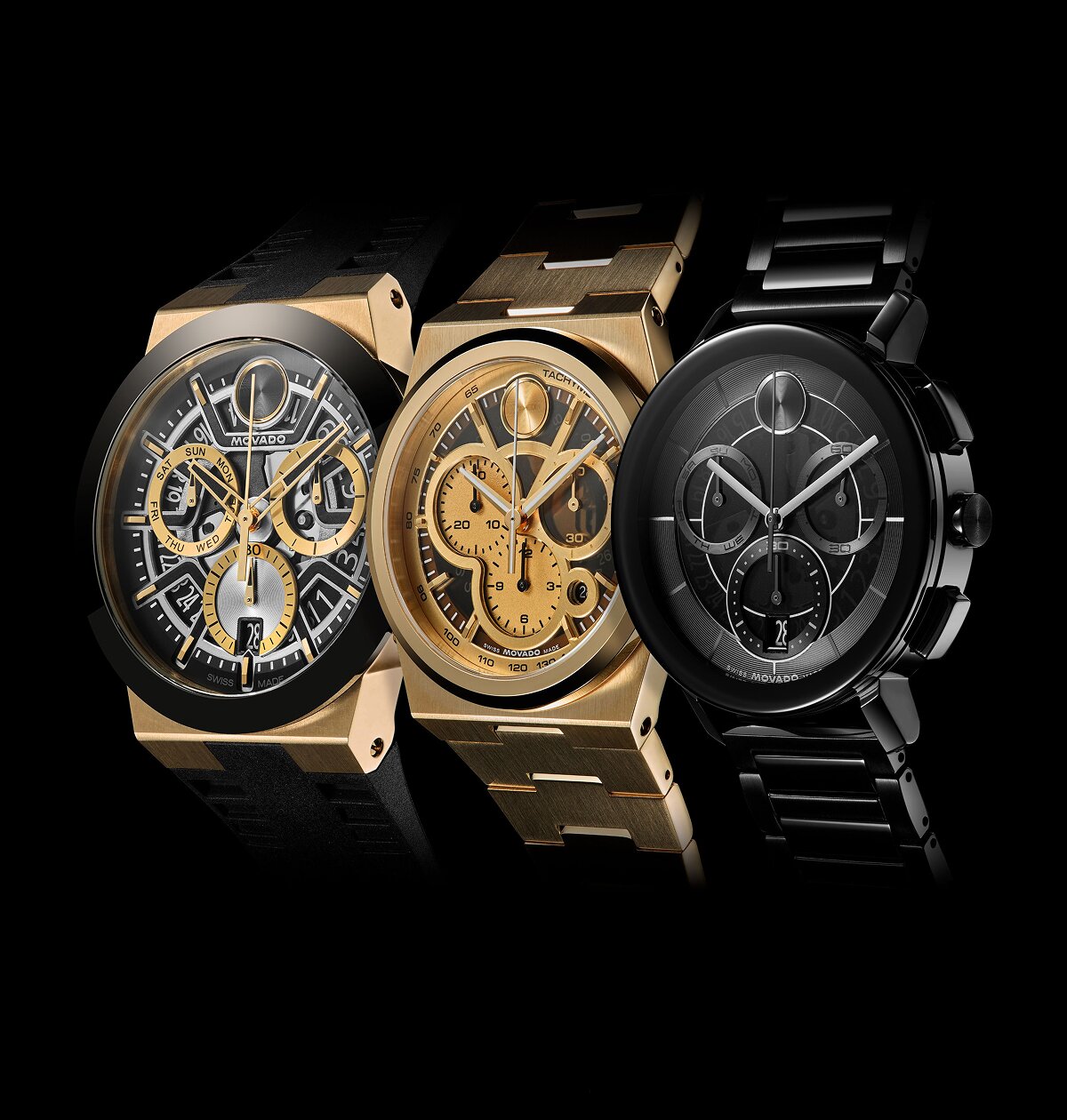 BOLD Fusion, BOLD Quest and BOLD Evolution 2.0 Skeleton dial watches.