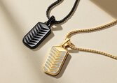 Men's M Chevron Necklace