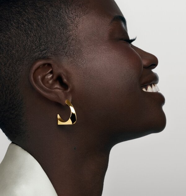 Silver Fleur stud earrings