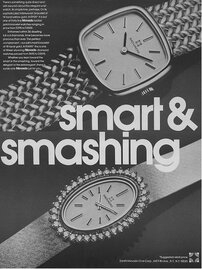 Movado women's watches vintage Ad from 1975.