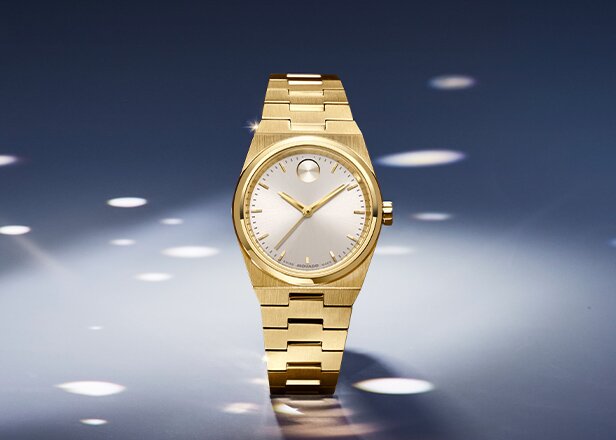 Gold tone BOLD Quest Mini bracelet watch