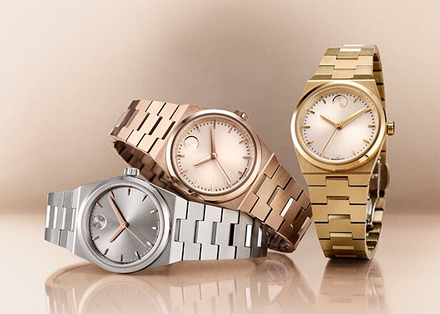 Silver, rose gold tone and gold tone BOLD Quest Mini watches