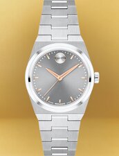 Silver BOLD Quest Mini bracelet watch.