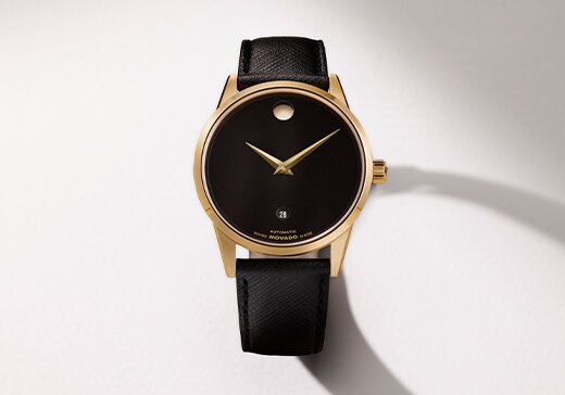 Museum Classic watch with black strap and dial