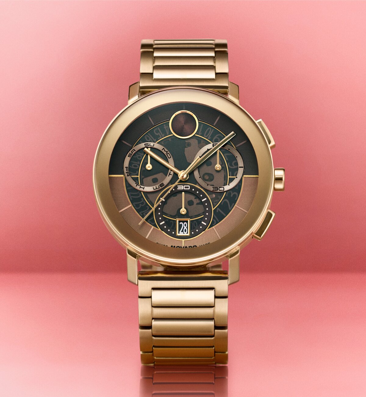 Gold tone BOLD Evolution 2.0 Skeleton Chronograph watch