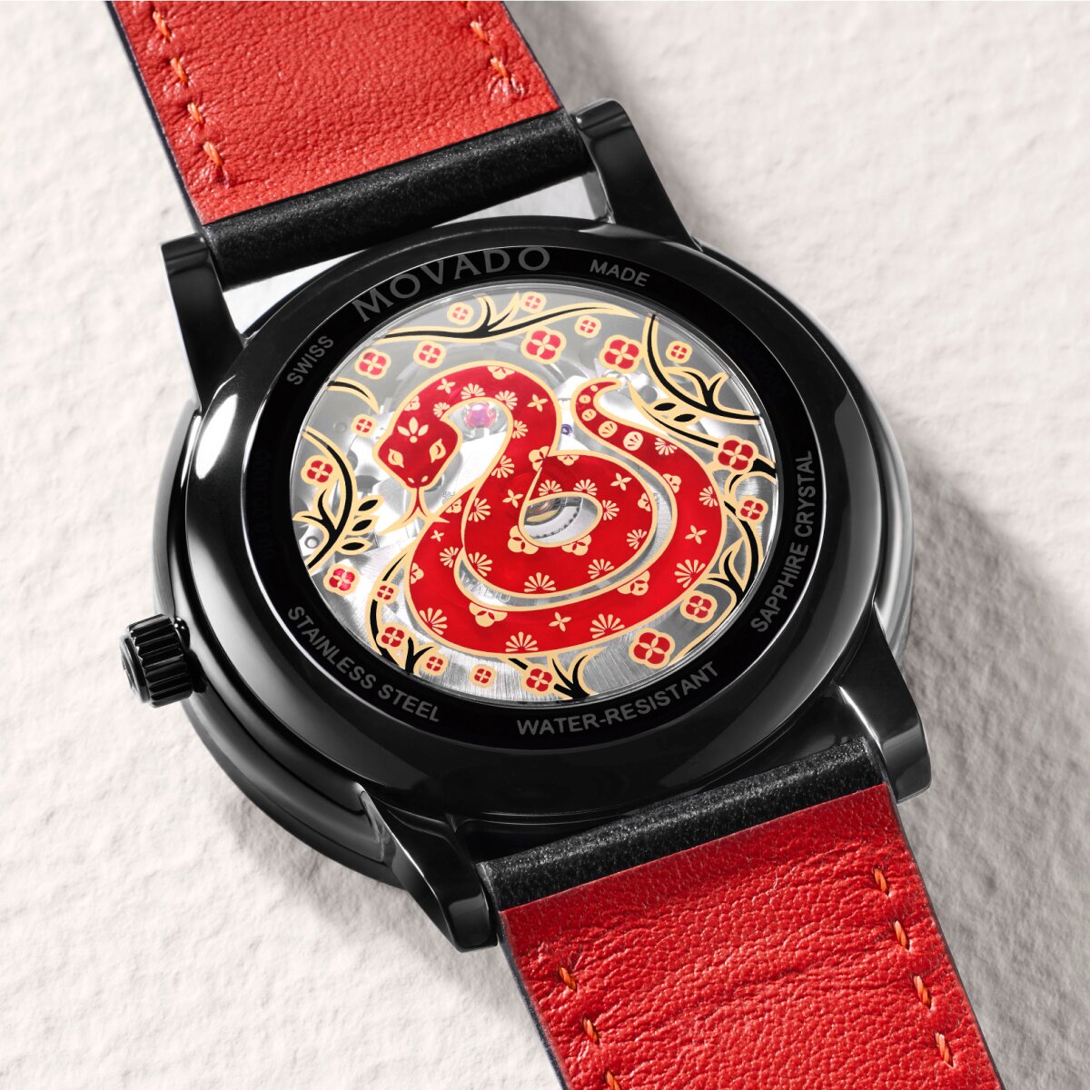 Museum Classic Automatic Year of the Snake caseback with snake motif