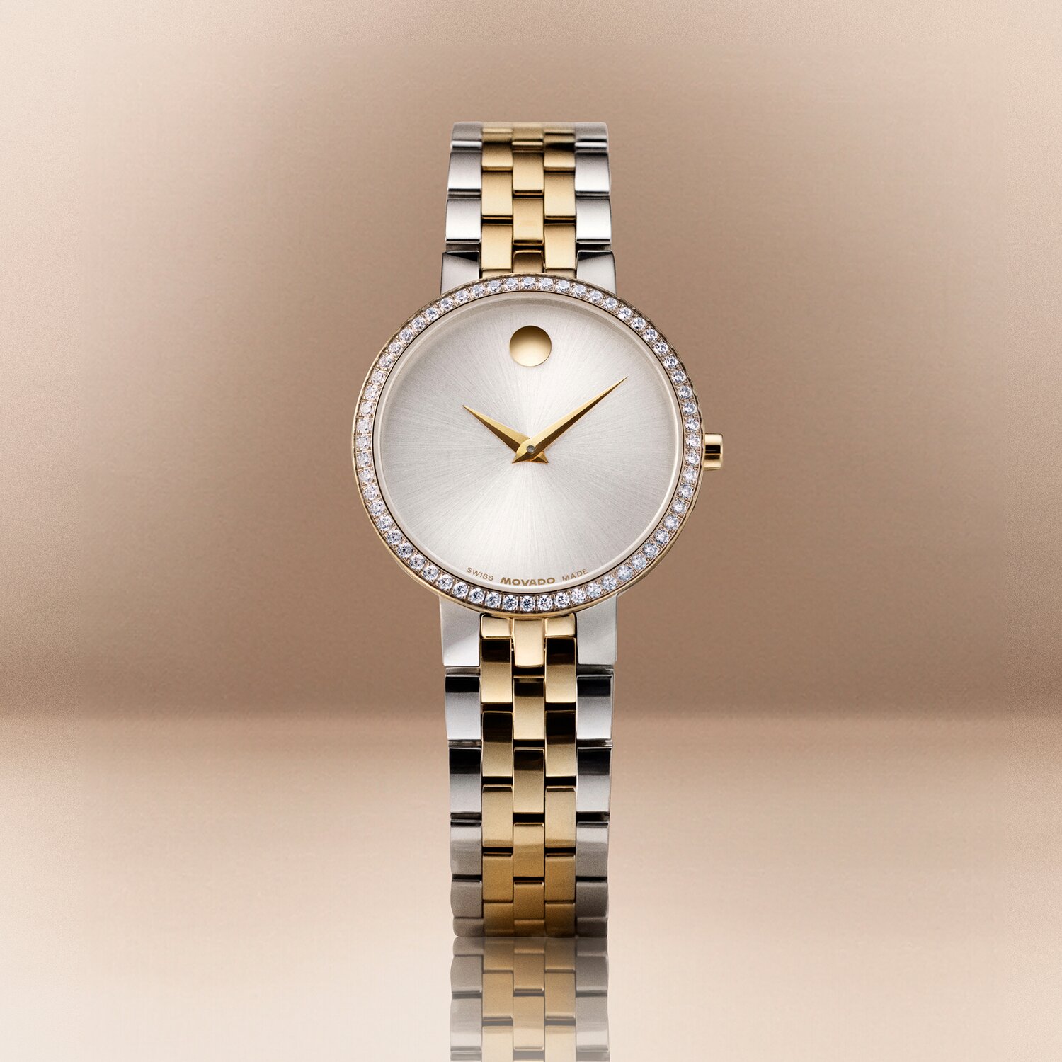Two Tone Museum Classic watch with lab grown diamonds