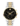 Museum Classic Chronograph watch with two tone bracelet and black dial with gold accents.
