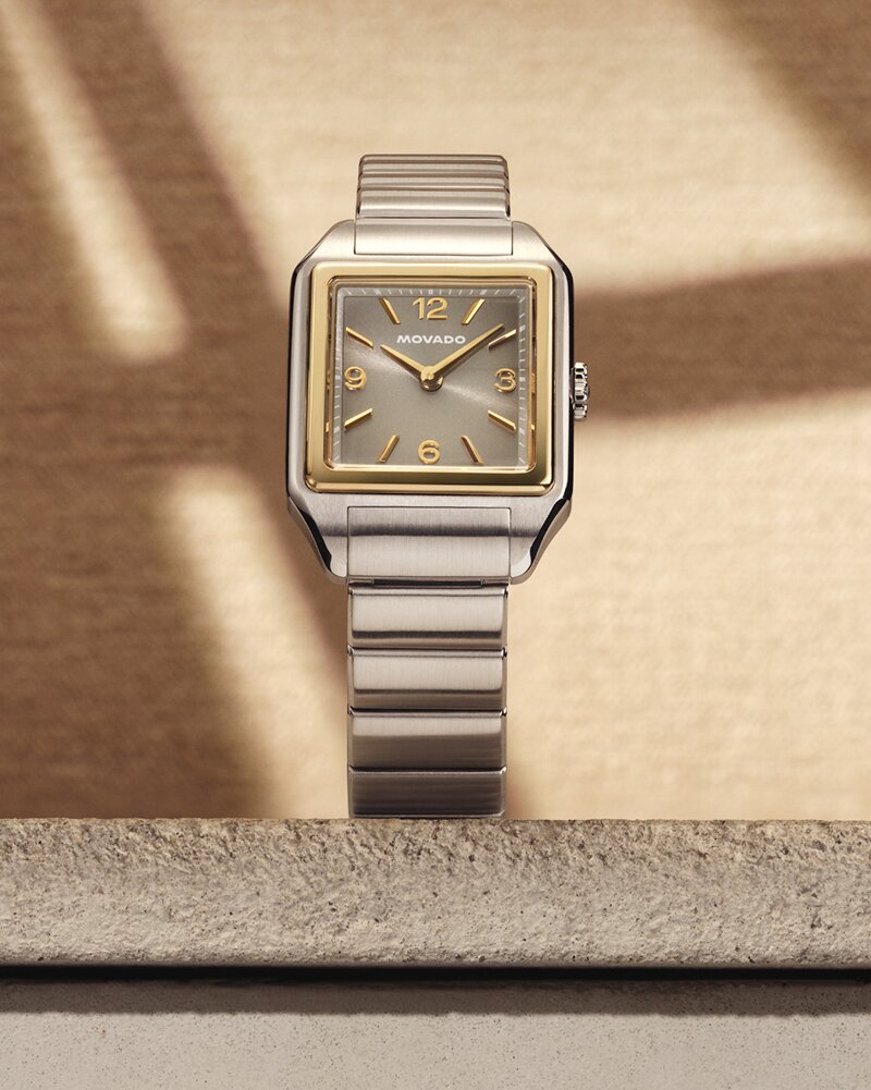 Heritage 1917 watch with silver bracelet and grey dial