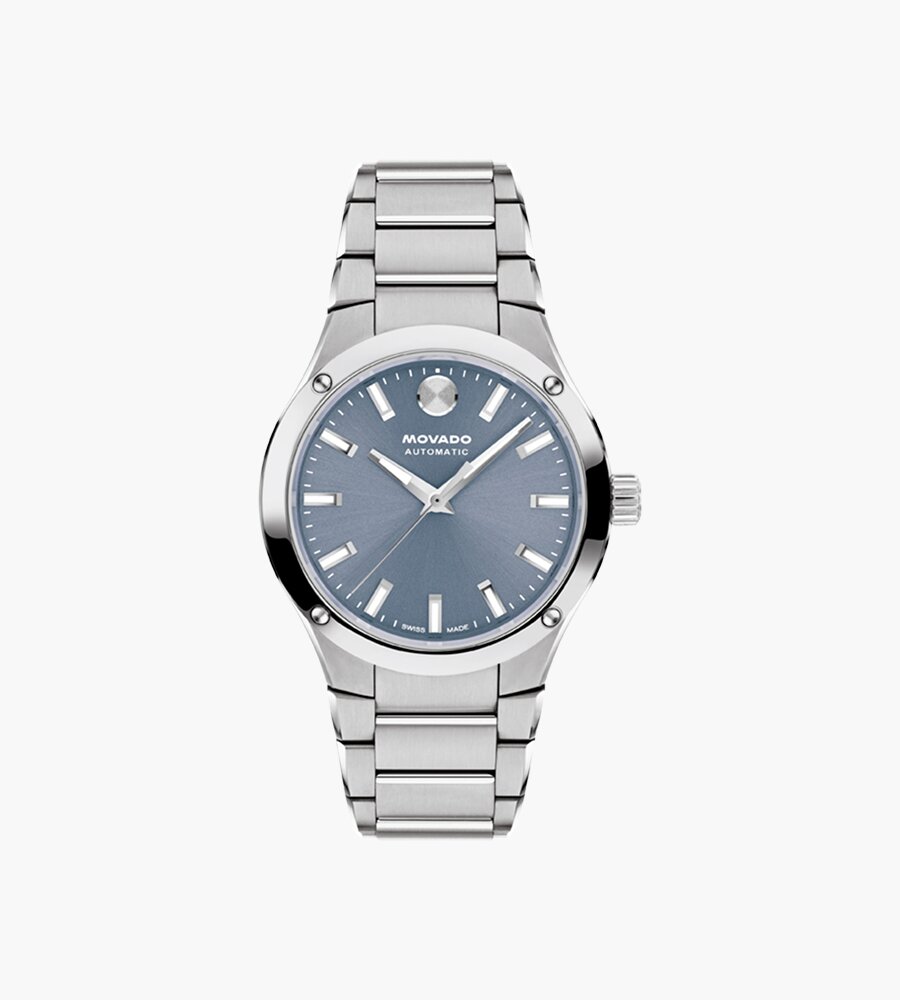 Museum Imperiale watch with silver bracelet and blue dial