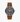 Heritage Calendoplan S watch with brown strap and grey dial.