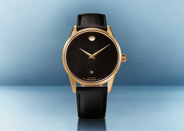 Museum Classic watch with black strap and dial
