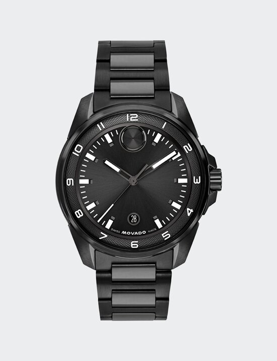 Black plated BOLD Verso S bracelet watch.