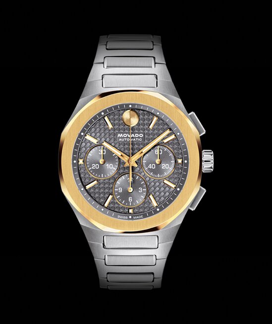 Two Tone Alta Centurion bracelet watch with 18K Gold Bezel.