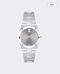 Silver BOLD Quest mini bracelet watch.