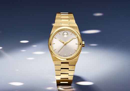 Gold tone BOLD Quest Mini bracelet watch
