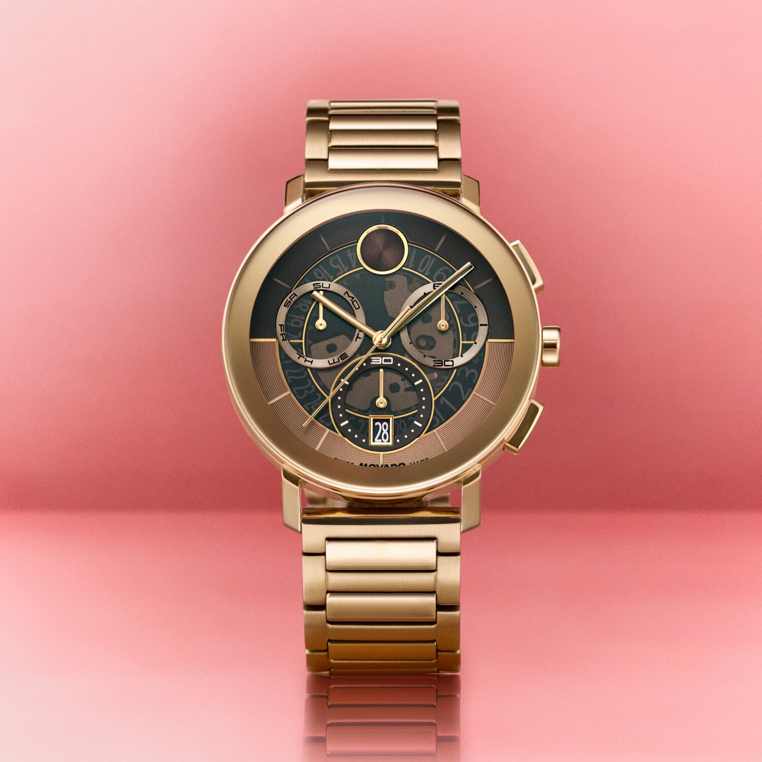 Gold tone BOLD Evolution 2.0 Skeleton Chronograph watch