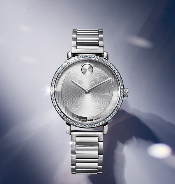 Stainless Steel BOLD Evolution 2.0 watch with crystal bezel.