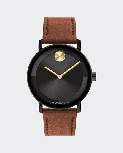 BOLD Evolution 2.0 watch with brown strap and black dial.