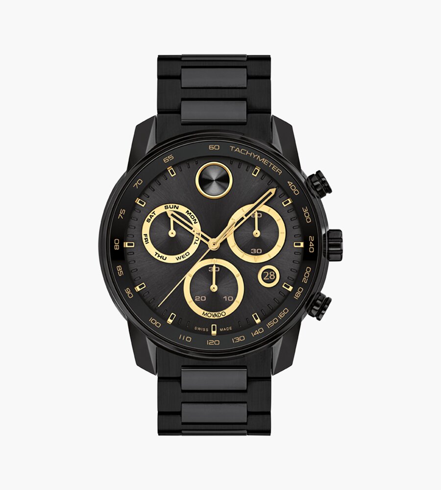 Black BOLD Verso chronograph bracelet watch