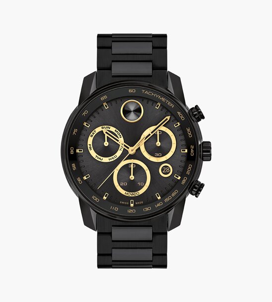 Black BOLD Verso chronograph bracelet watch