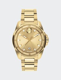 Gold tone BOLD Verso S bracelet watch.
