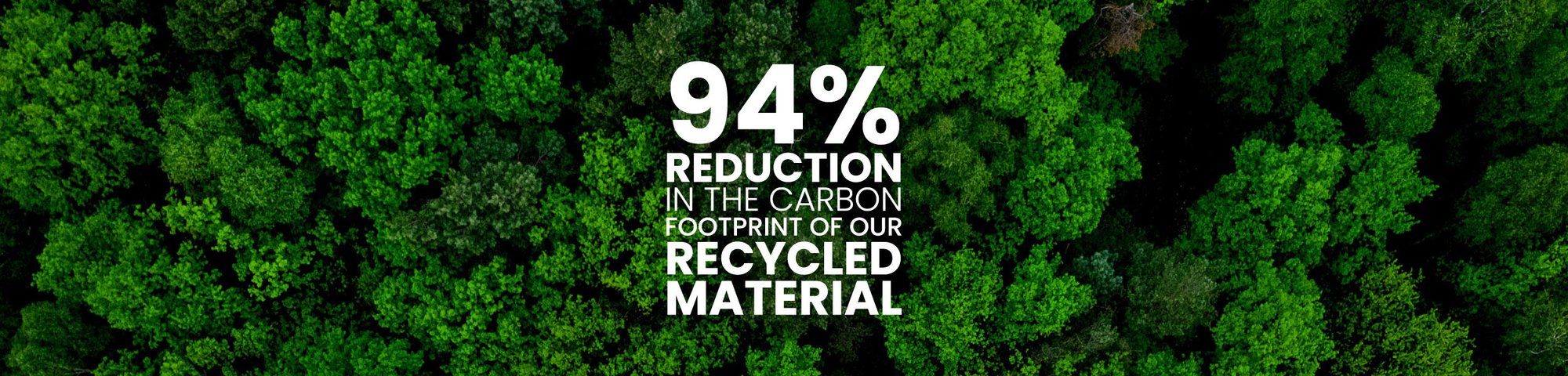 Aerial photo of forest with overlay statistic