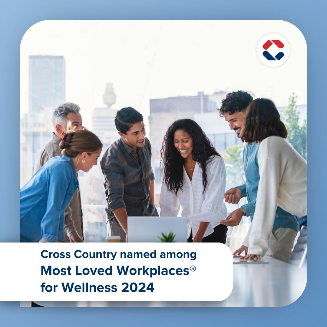 Cross Country Healthcare Named Among Most Loved Workplace® For Wellness 2024